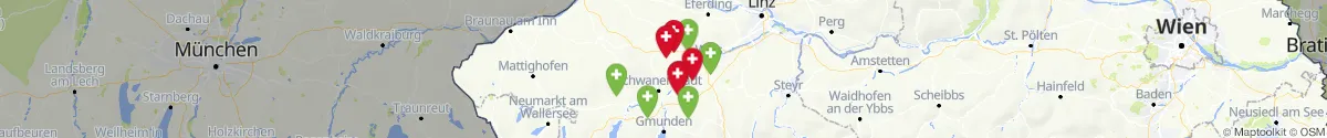 Map view for Pharmacies emergency services nearby Offenhausen (Wels  (Land), Oberösterreich)